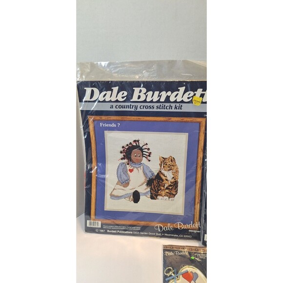 Lot of 5 DALE BURDETT Cross Stitch Vintage Frame Sealed Variety 1980's Original - Picture 8 of 9